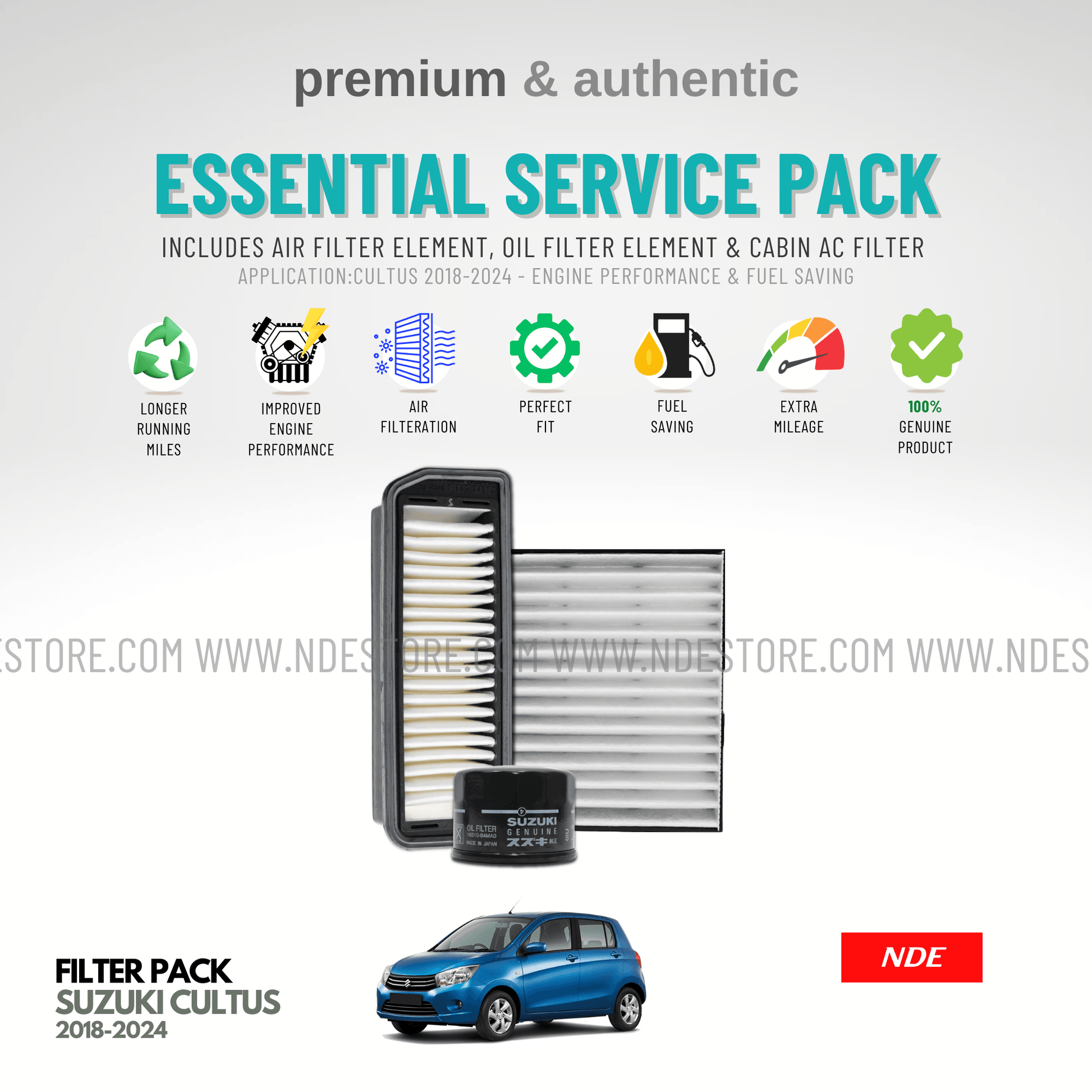 ESSENTIAL FILTER PACK FOR SUZUKI CULTUS (2018-2024) - ndestore.com