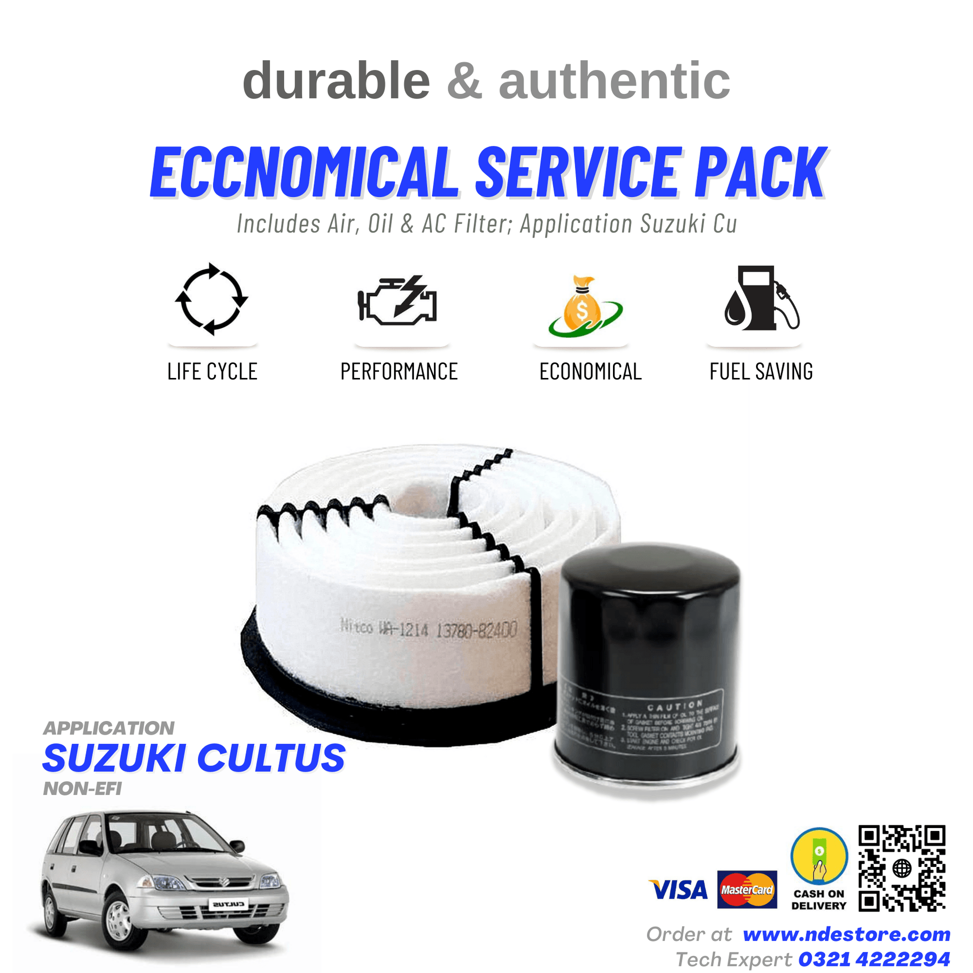 ESSENTIAL FILTER PACK FOR SUZUKI CULTUS NON-EFI - ndestore.com