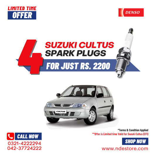 SPARK PLUG DENS0 FOR SUZUKI CULTUS EFI (4 PIECES)