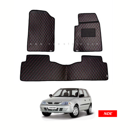 FLOOR MAT PREMIUM QUALITY FLAT 7D STYLE FOR SUZUKI CULTUS (OLD MODEL)