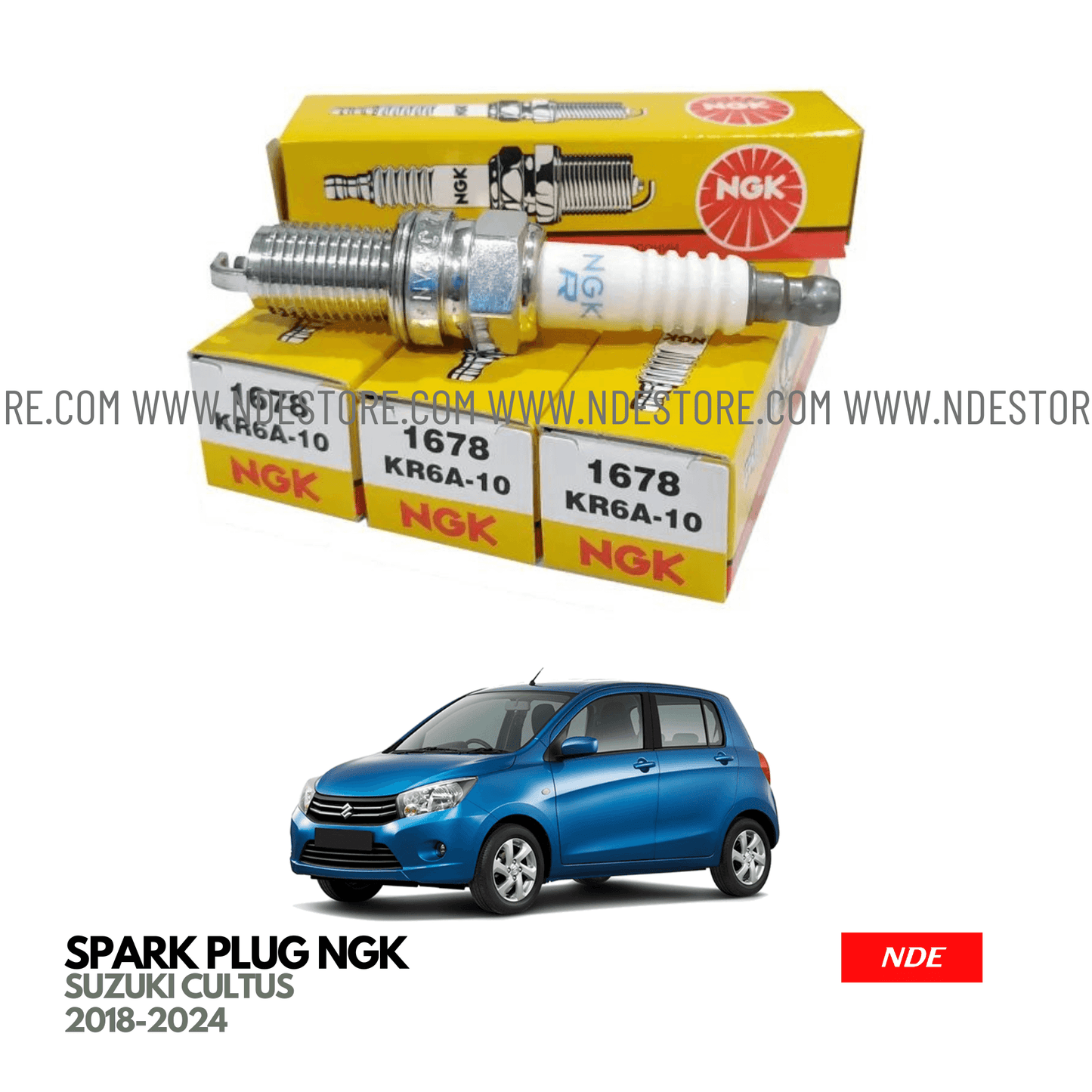 SPARK PLUG NGK FOR SUZUKI CULTUS (3 PIECES) (2018-2024) - ndestore.com