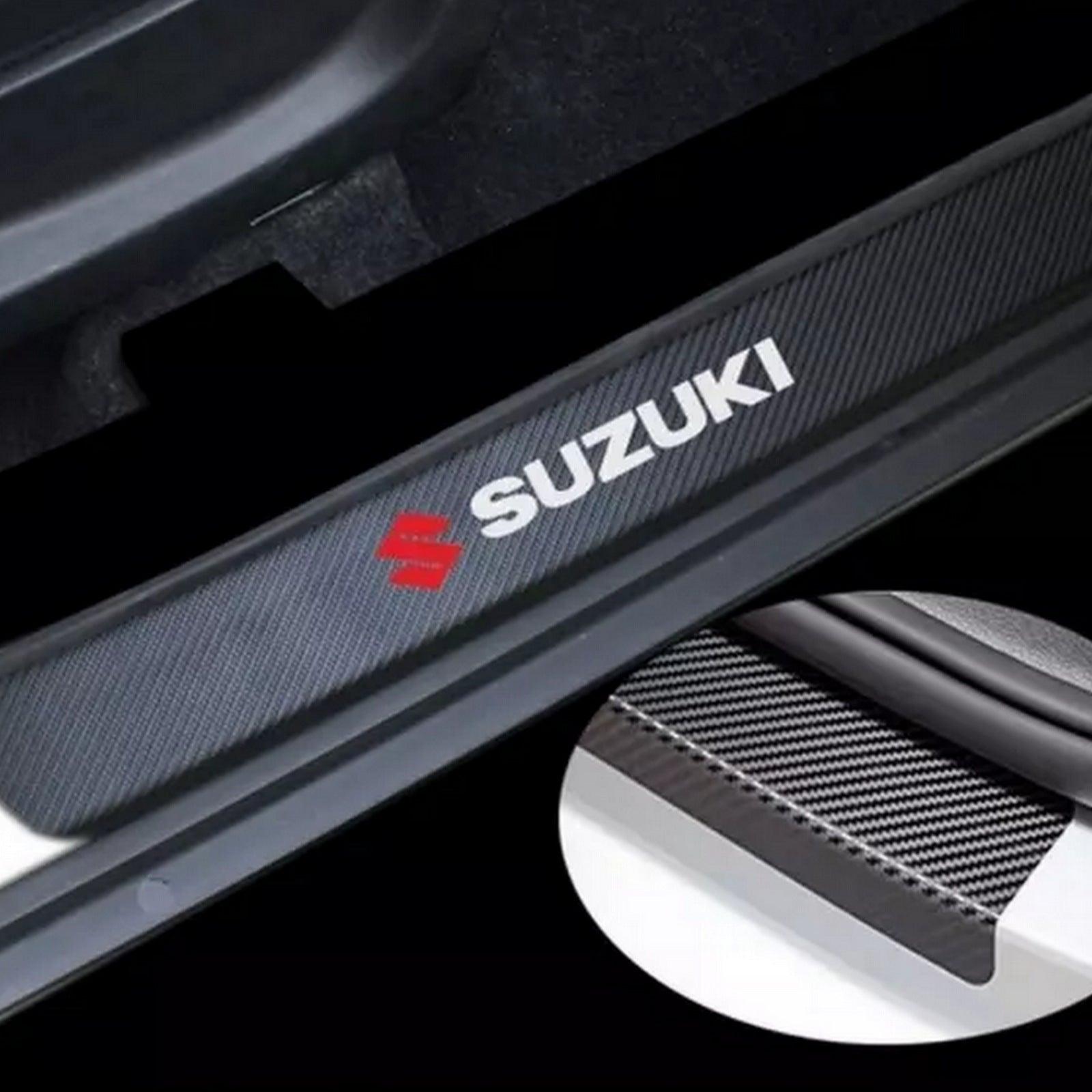 DOOR SILL AREA PROTECTION CARBON FIBER STICKER FOR SUZUKI - ndestore.com