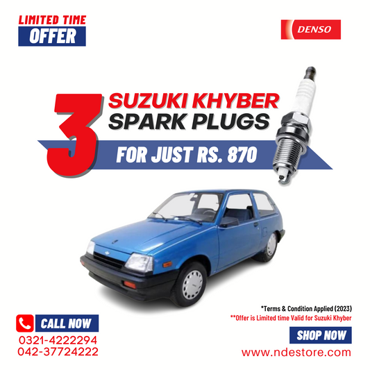 SPARK PLUG DENSO FOR SUZUKI KHYBER (3 PIECES)