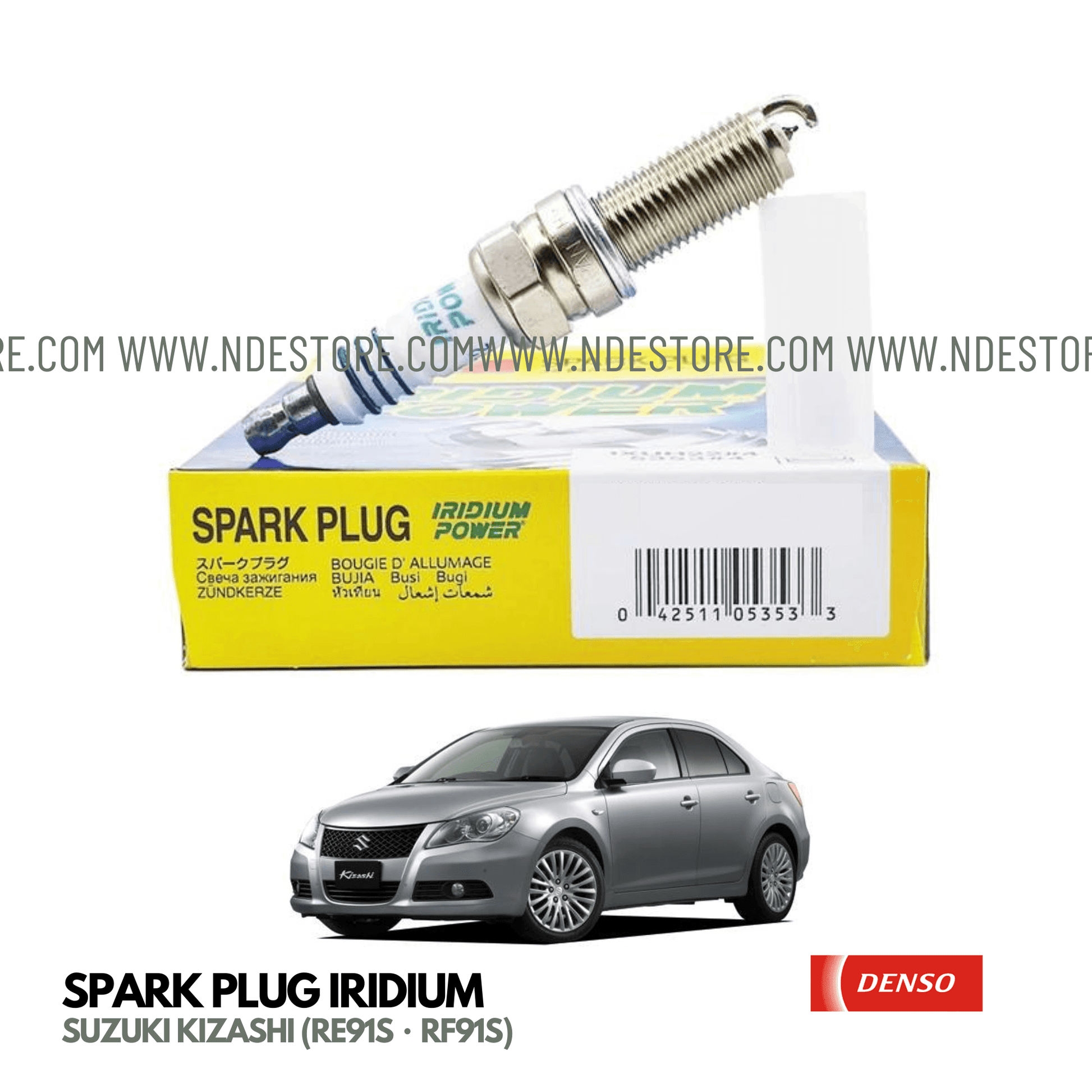 SPARK PLUG DENSO IRIDIUM FOR SUZUKI KIZASHI - ndestore.com