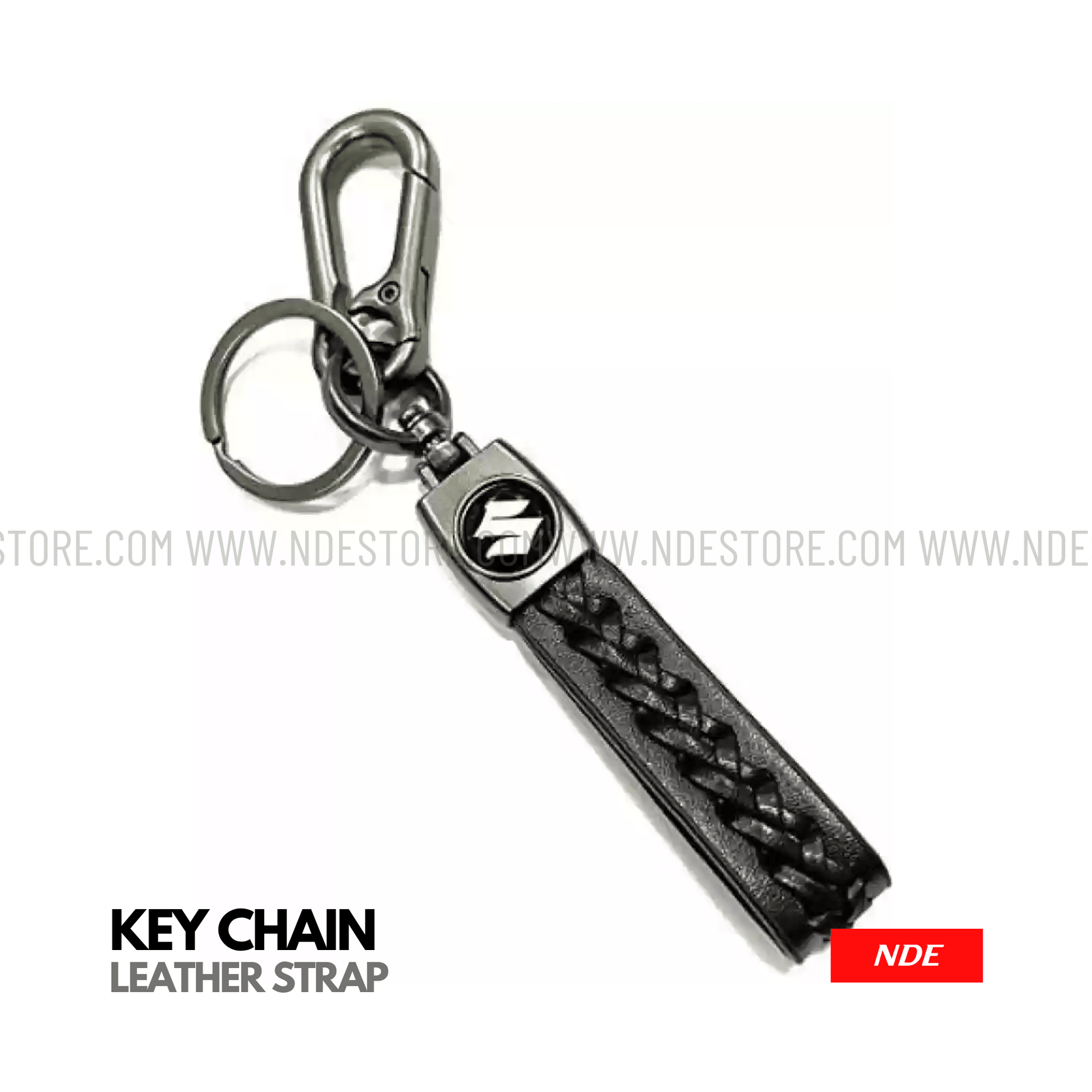 KEY CHAIN LEATHER STRAP WITH SUZUKI LOGO - ndestore.com