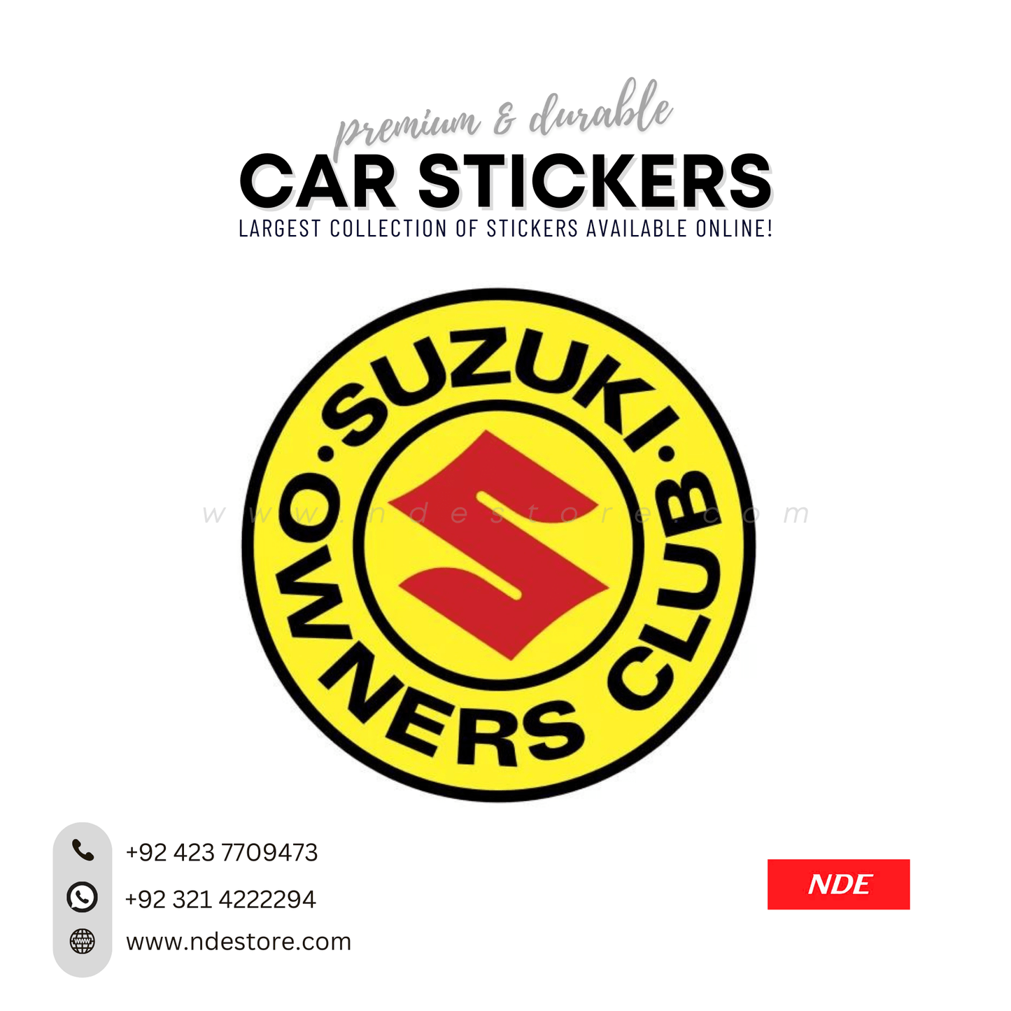 STICKER, SUZUKI OWNERS CLUB - ndestore.com