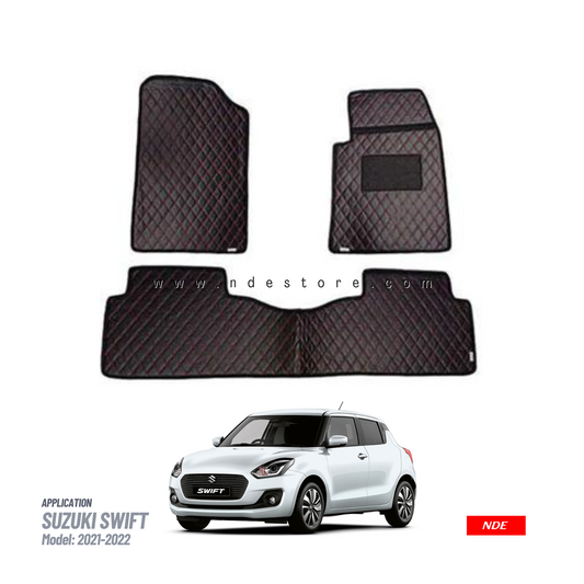 FLOOR MAT PREMIUM QUALITY FLAT 7D STYLE FOR SUZUKI SWIFT (2021-2024)