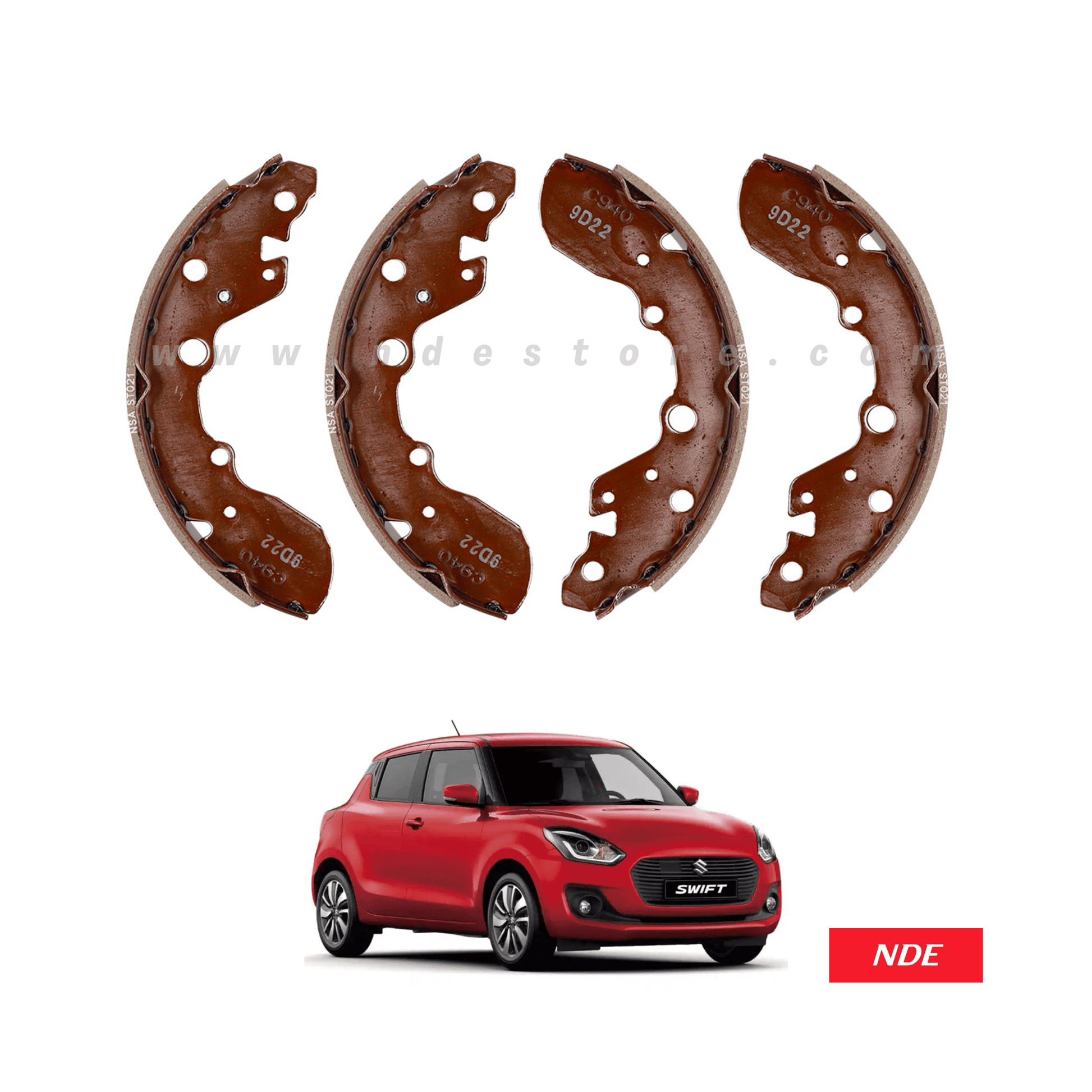 BRAKE SHOE, REAR GENUINE FOR SUZUKI SWIFT (2018-2024) - ndestore.com