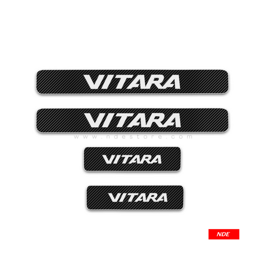 DOOR SILL AREA PROTECTION CARBON FIBER STICKER FOR SUZUKI VITARA