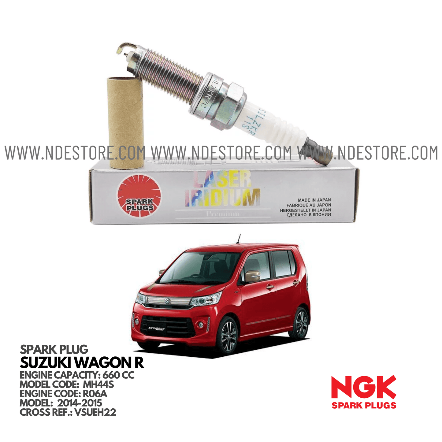 SPARK PLUG IRIDIUM FOR SUZUKI WAGON R MH44S (2014-2015) - ndestore.com