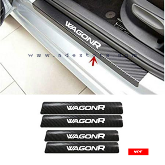 DOOR SILL AREA PROTECTION CARBON FIBER STICKER FOR SUZUKI WAGON R