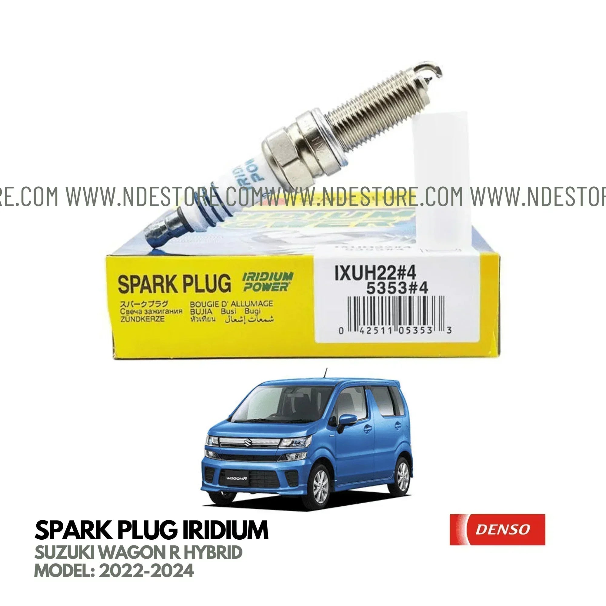 SPARK PLUG IRIDIUM POWER DENSO FOR SUZUKI WAGON R HYBRID (2017-2024 ...