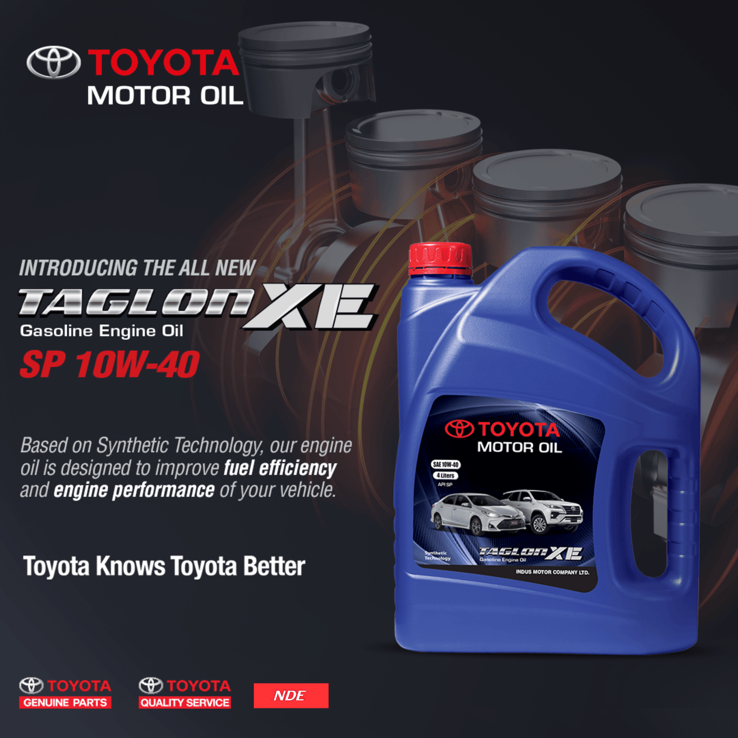 ENGINE OIL TAGLON XE 10W40 (TOYOTA GENUINE OIL) - ndestore.com