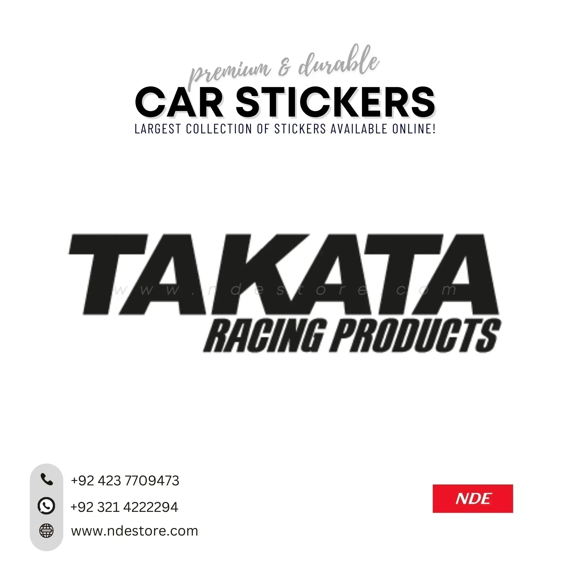 STICKER, TAKATA RACING PRODUCTS (SKU: T7782) – NDE STORE