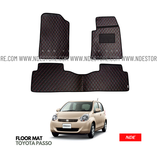 FLOOR MAT PREMIUM QUALITY FLAT 7D STYLE FOR TOYOTA PASSO (2010-2016)