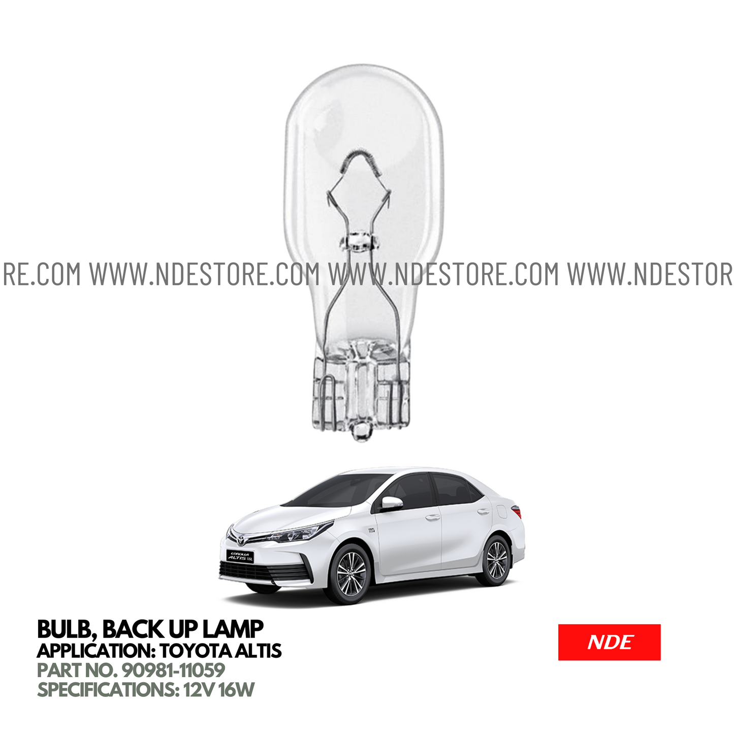 BULB BACK UP LAMP FOR TOYOTA ALTIS