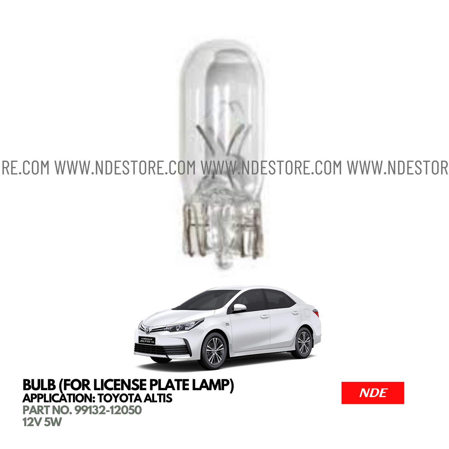 BULB LICENSE PLATE LAMP FOR TOYOTA ALTIS