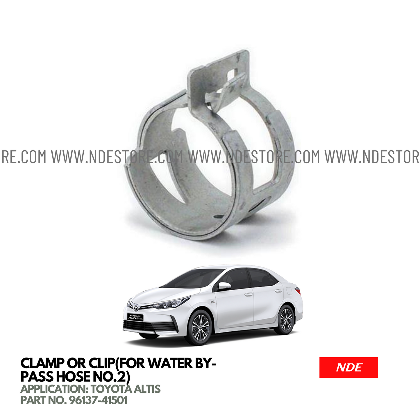 HOSE PIPE CLAMP WATER BY PASS HOSE NO 2 FOR TOYOTA ALTIS (2008-2024)