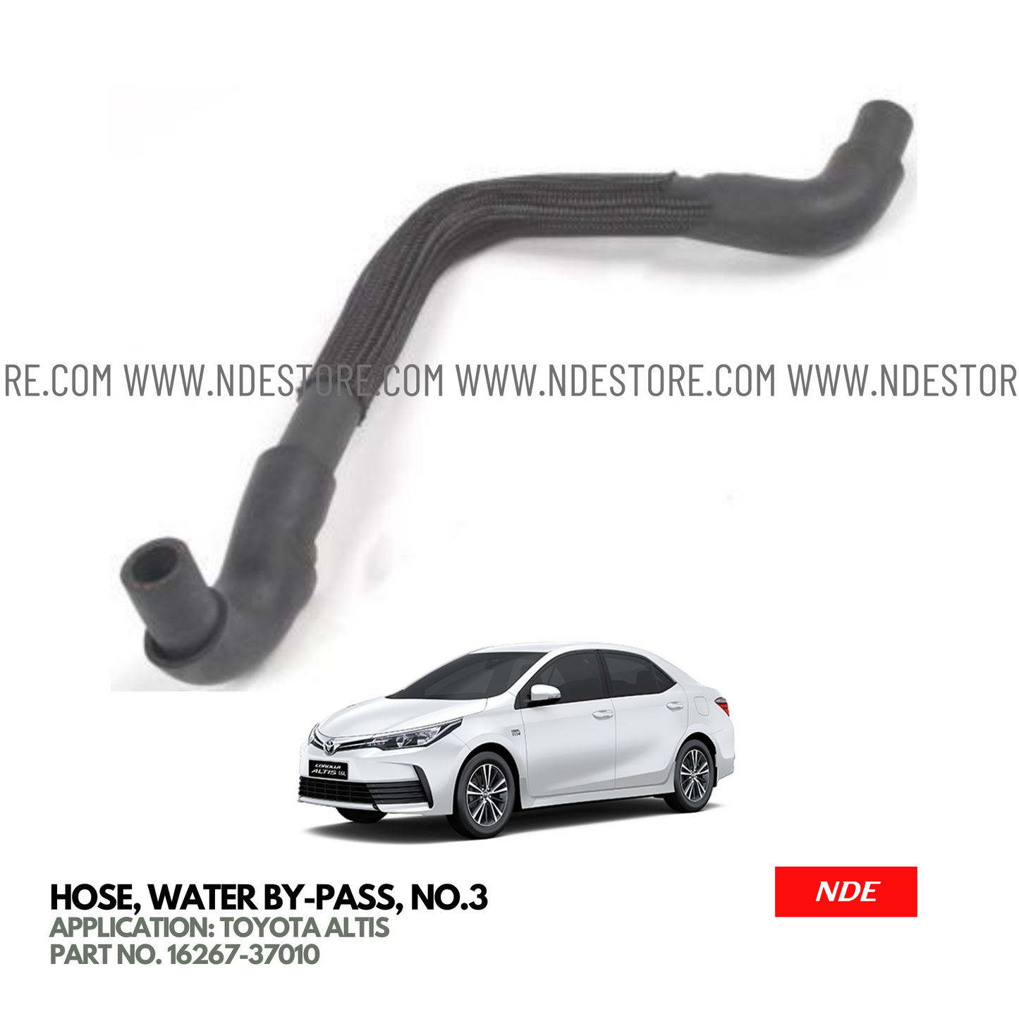 HOSE PIPE WATER BY PASS HOSE NO 3 FOR TOYOTA ALTIS (2008-2024)