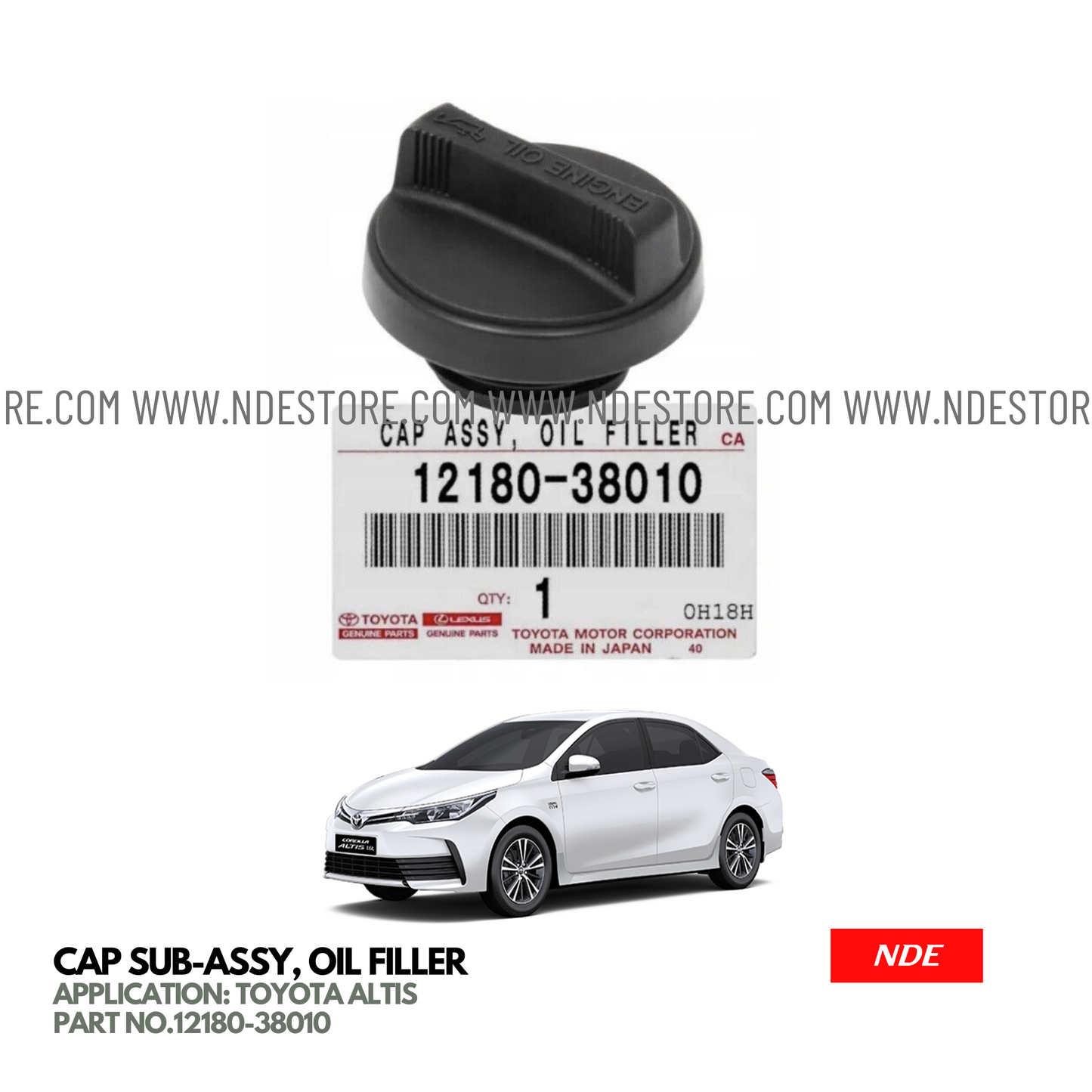 CAP SUB-ASSY OIL FILLER FOR TOYOTA ALTIS (2008-2024)