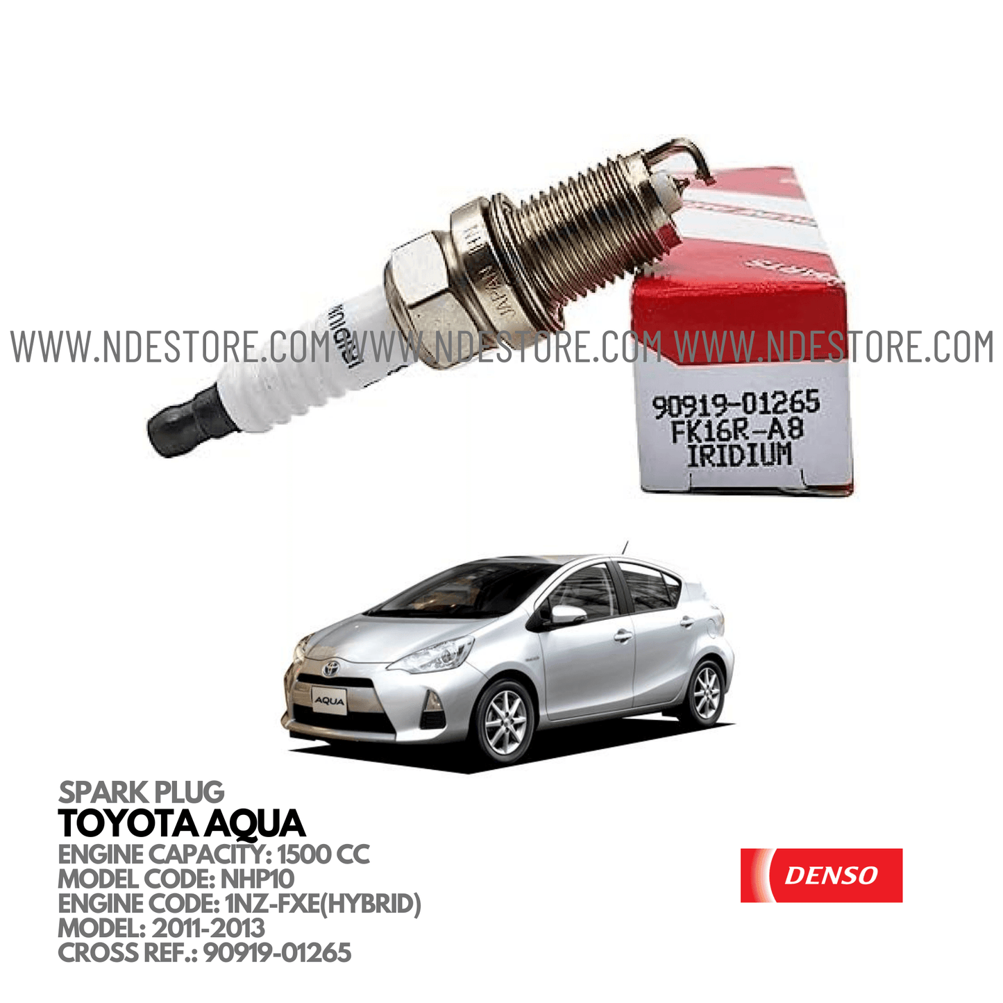 SPARK PLUG GENUINE FOR TOYOTA AQUA (2011 - 2013) - ndestore.com