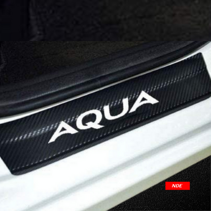 DOOR SILL AREA PROTECTION CARBON FIBER STICKER FOR TOYOTA AQUA