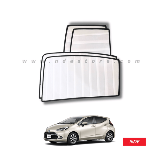 SUN SHADE WHITE WRINKLE FOR TOYOTA AQUA - ndestore.com