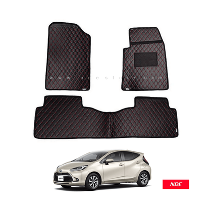 FLOOR MAT PREMIUM QUALITY FLAT 7D STYLE FOR TOYOTA AQUA - ndestore.com