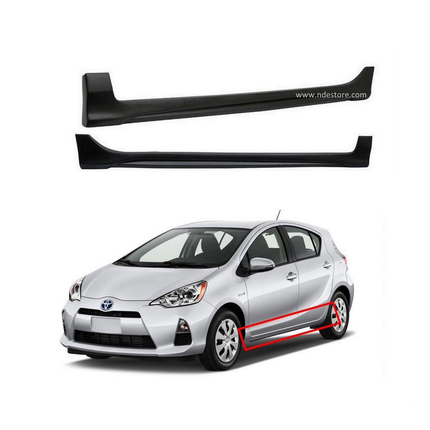 SIDE SKIRT, LOWER DOOR PANNEL BODY KIT ACCESSORIES FOR TOYOTA AQUA