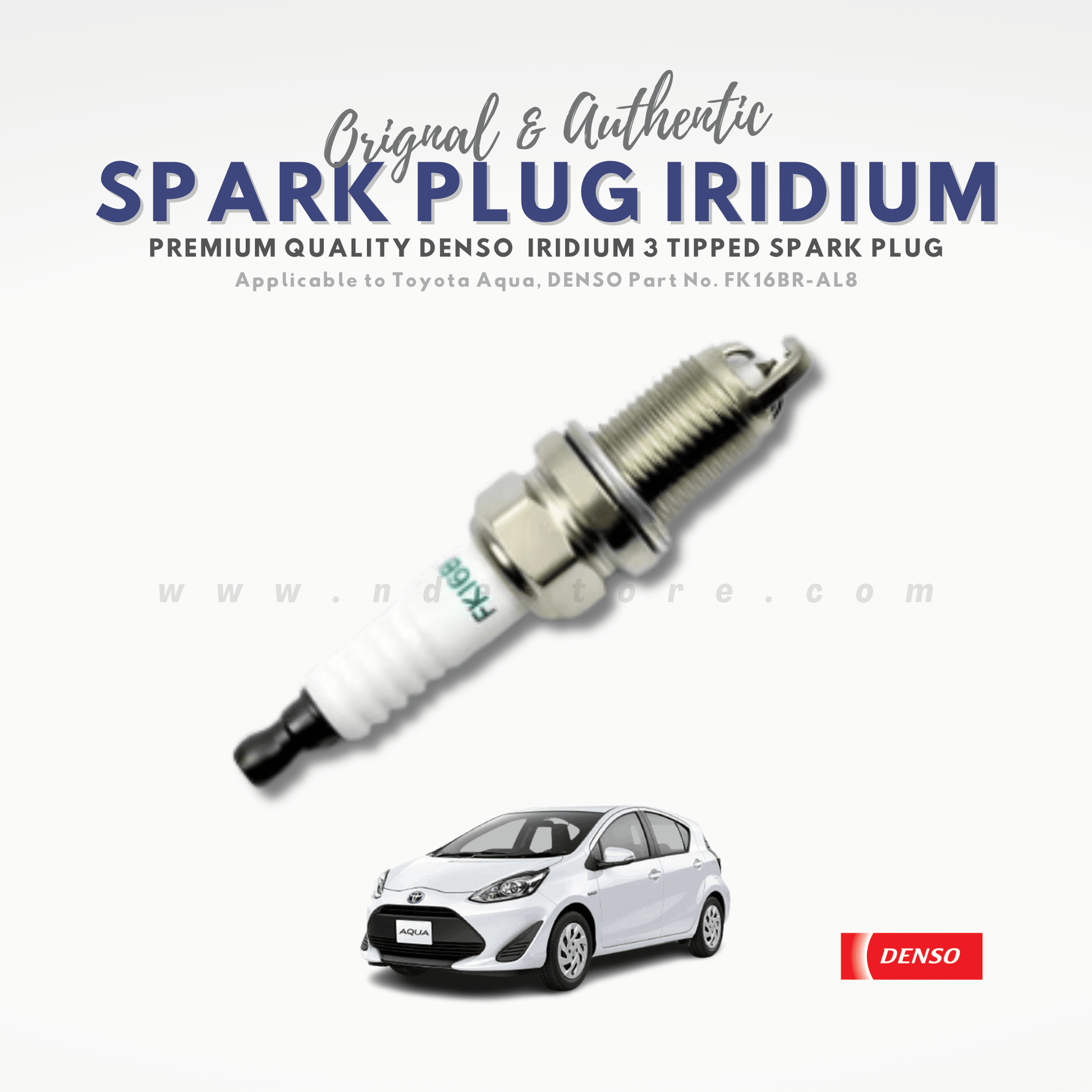 SPARK PLUG, TOYOTA GENUINE FOR TOYOTA AQUA (2014-2021) - ndestore.com