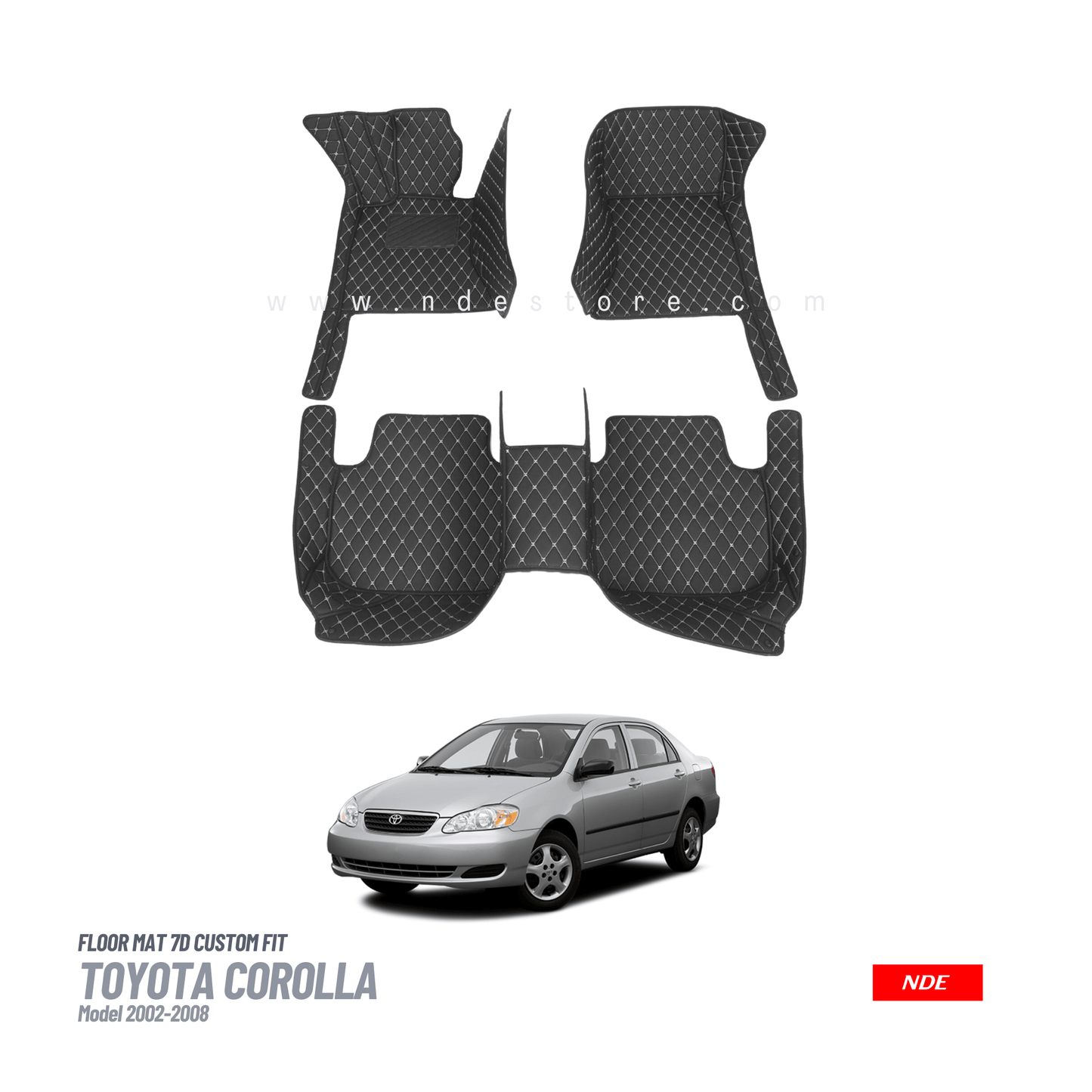 FLOOR MAT 7D STYLE FOR TOYOTA COROLLA (2002-2008) - ndestore.com