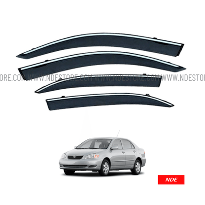 AIR PRESS BLACK TINTED DOOR WINDOW VISOR FOR TOYOTA COROLLA (2002-2008) - ndestore.com