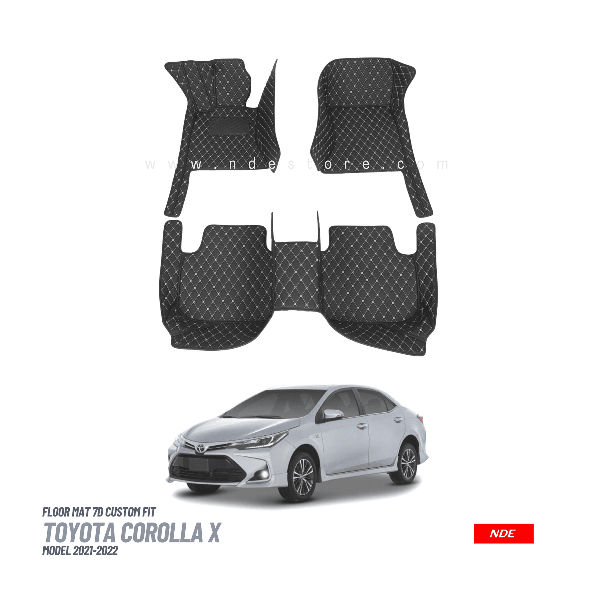 FLOOR MAT 7D STYLE FOR TOYOTA COROLLA X (2021-2024) - ndestore.com