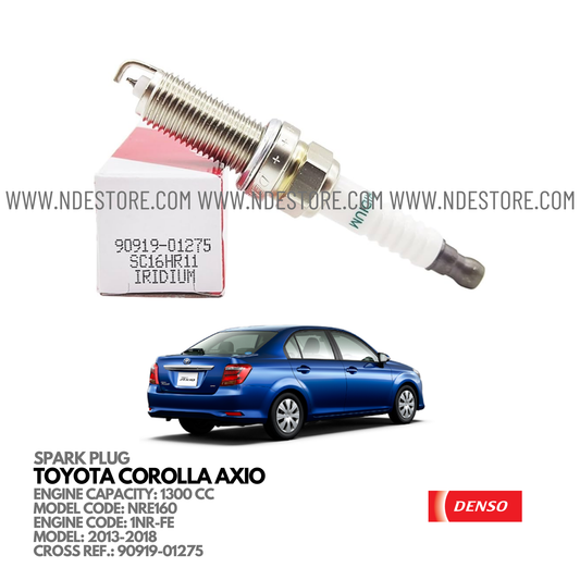 SPARK PLUG FOR TOYOTA COROLLA AXIO 1300CC (2013-2024)