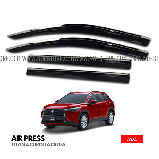 AIR PRESS BLACK TINTED DOOR WINDOW VISOR FOR TOYOTA COROLLA CROSS