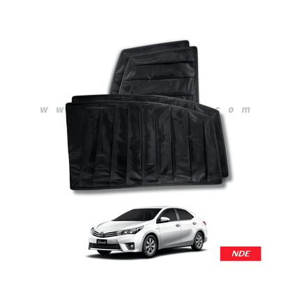 SUN SHADE BLACK WRINKLE FOR TOYOTA COROLLA (ALL MODELS) - ndestore.com