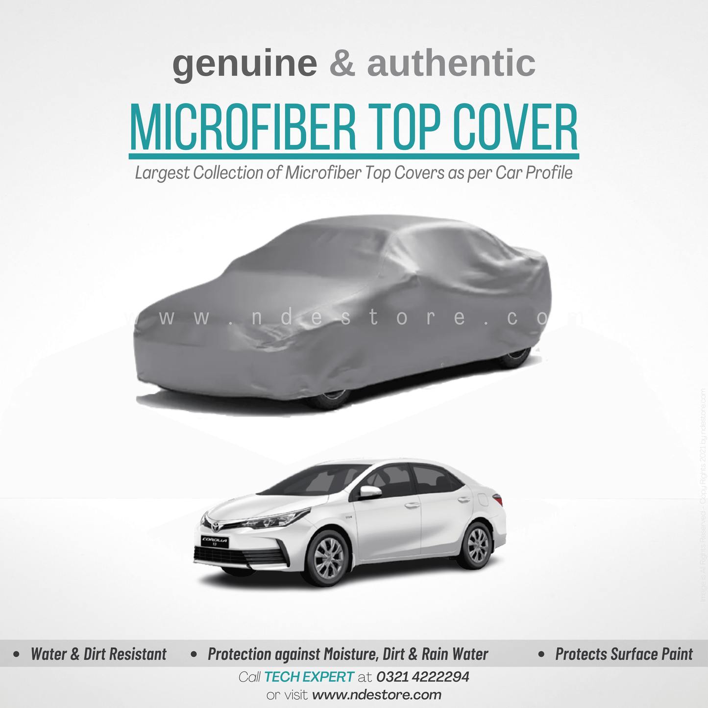 TOP COVER MICROFIBER FOR TOYOTA COROLLA - ndestore.com