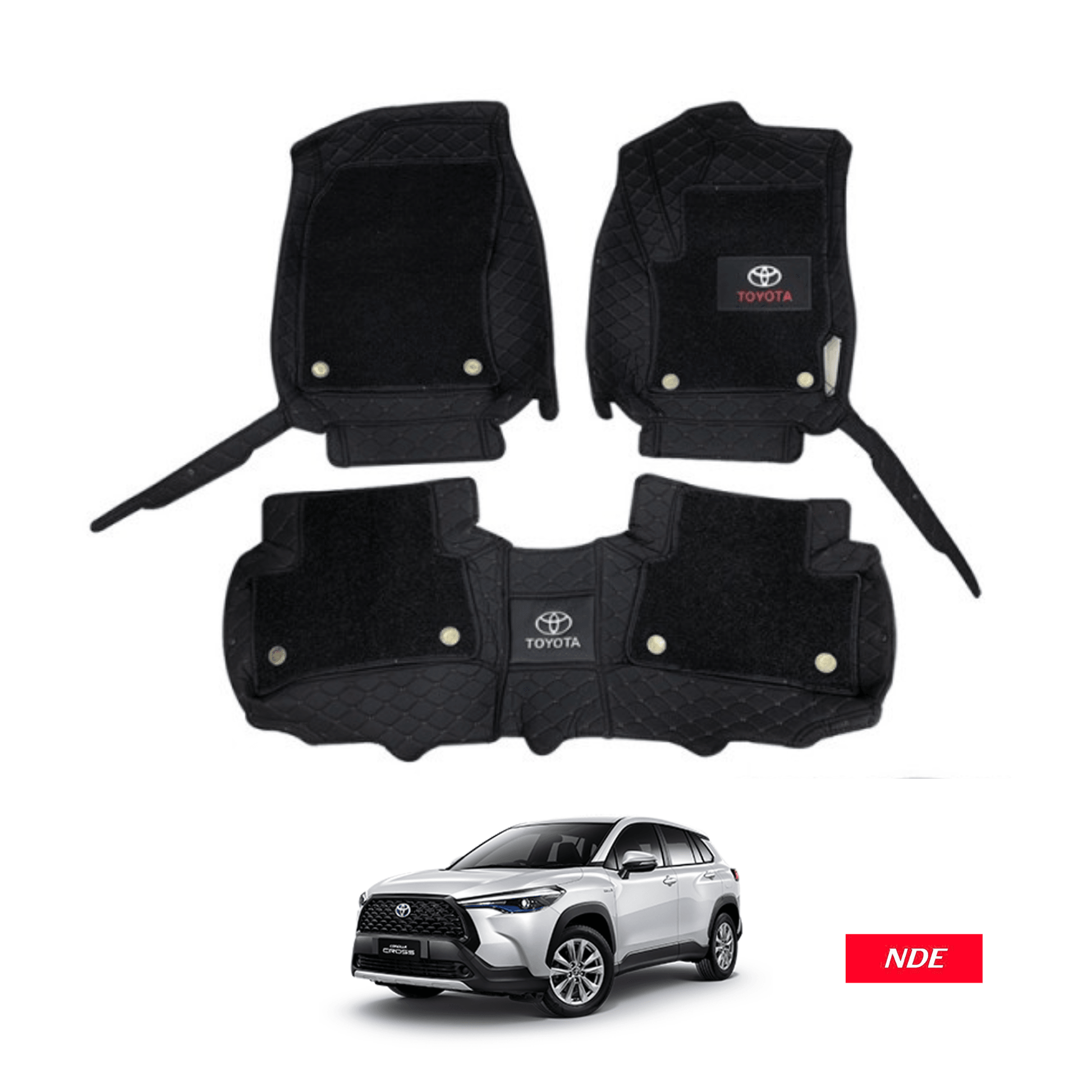 FLOOR MAT 9D STYLE FOR TOYOTA CROSS - ndestore.com