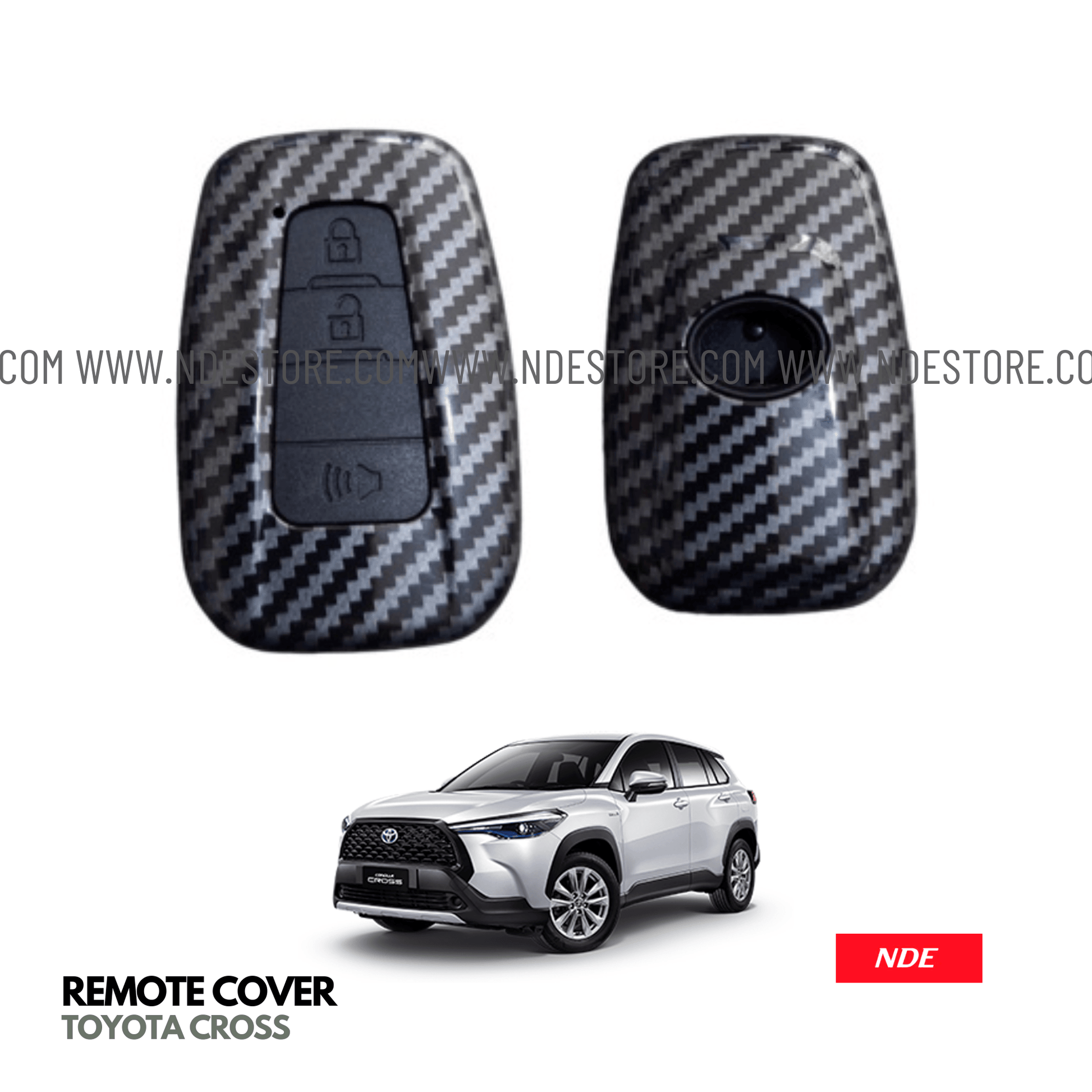 KEY COVER CARBON FIBER STYLE FOR TOYOTA CROSS - ndestore.com