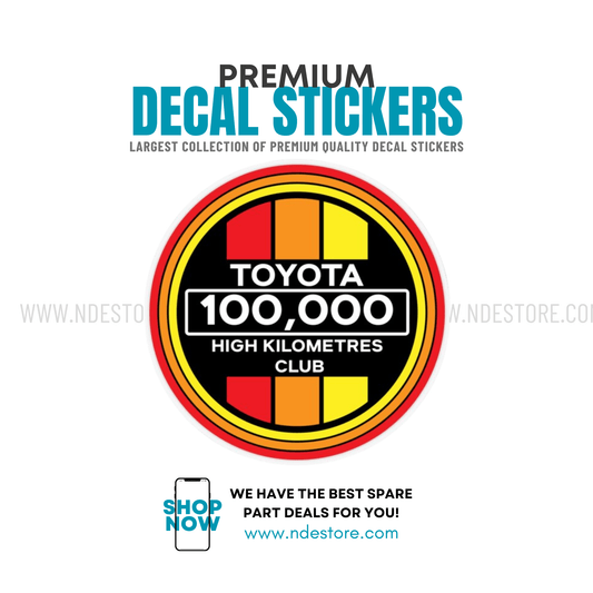 STICKER TOYOTA HIGH KILOMETERS CLUB - ndestore.com