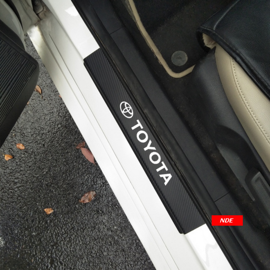 DOOR SILL AREA PROTECTION CARBON FIBER STICKER FOR TOYOTA - ndestore.com