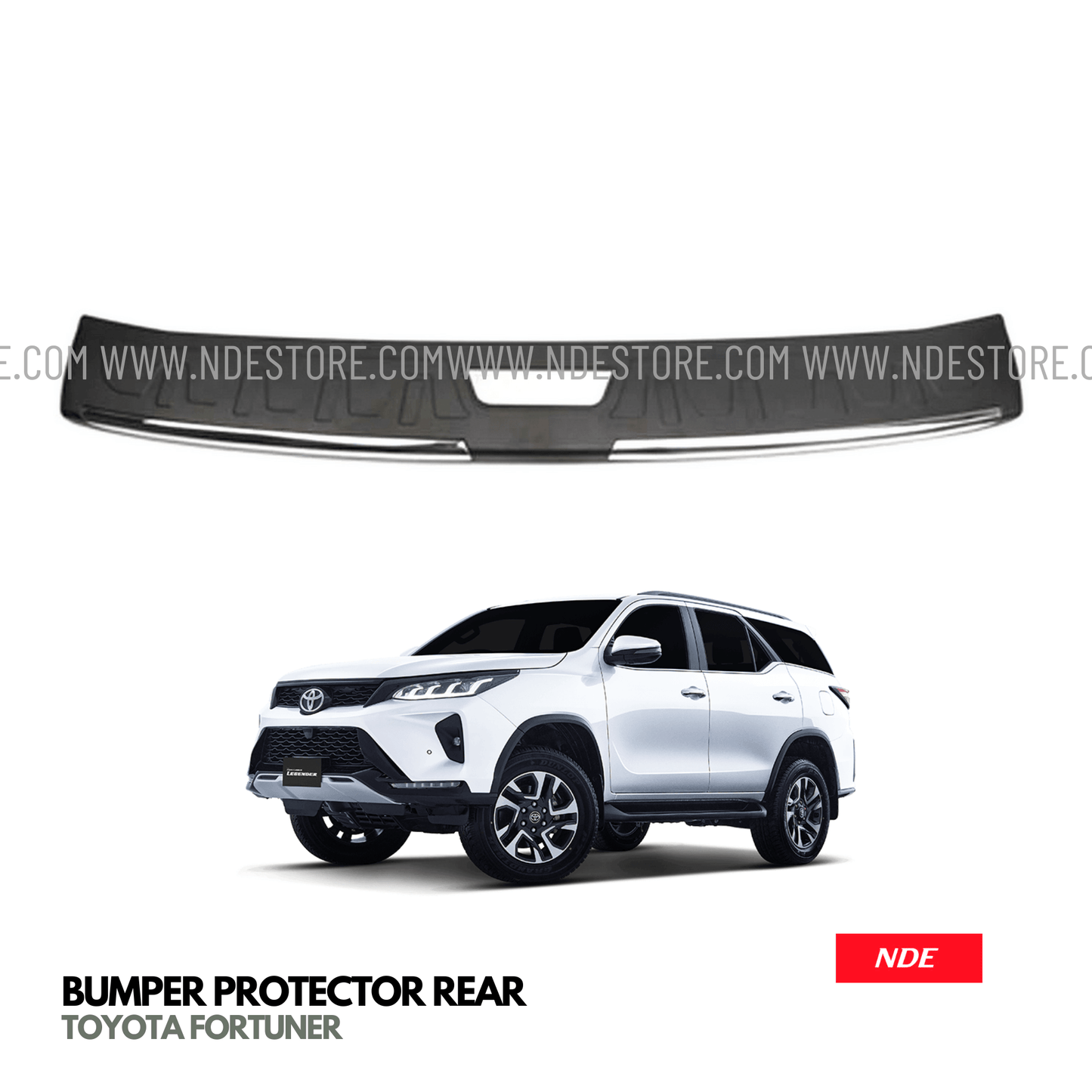 BUMPER PROTECTOR REAR FOR TOYOTA FORTUNER (2016-2024) - ndestore.com