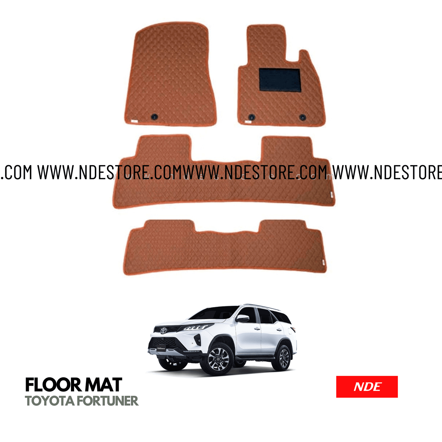 FLOOR MAT 7D FLAT STYLE FOR TOYOTA FORTUNER (2016-2024) - ndestore.com