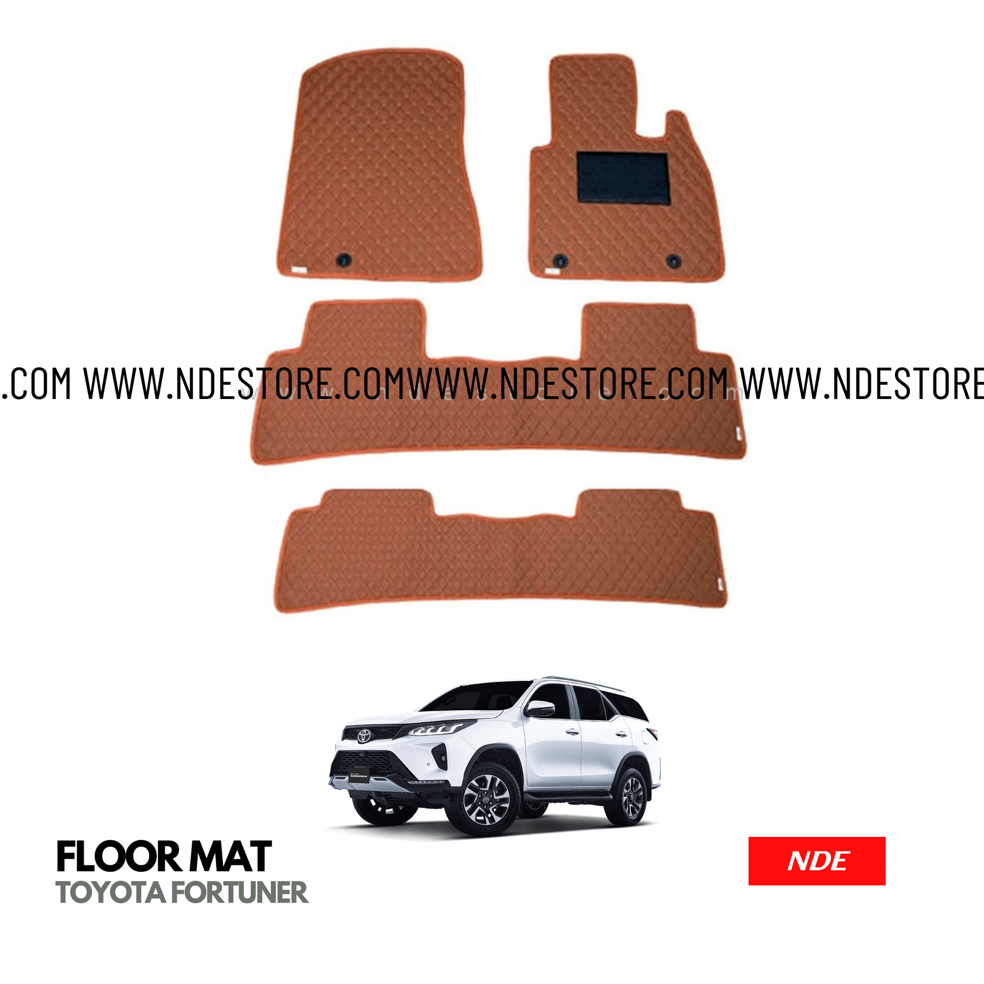 FLOOR MAT 7D FLAT STYLE FOR TOYOTA FORTUNER (2016-2024) - ndestore.com