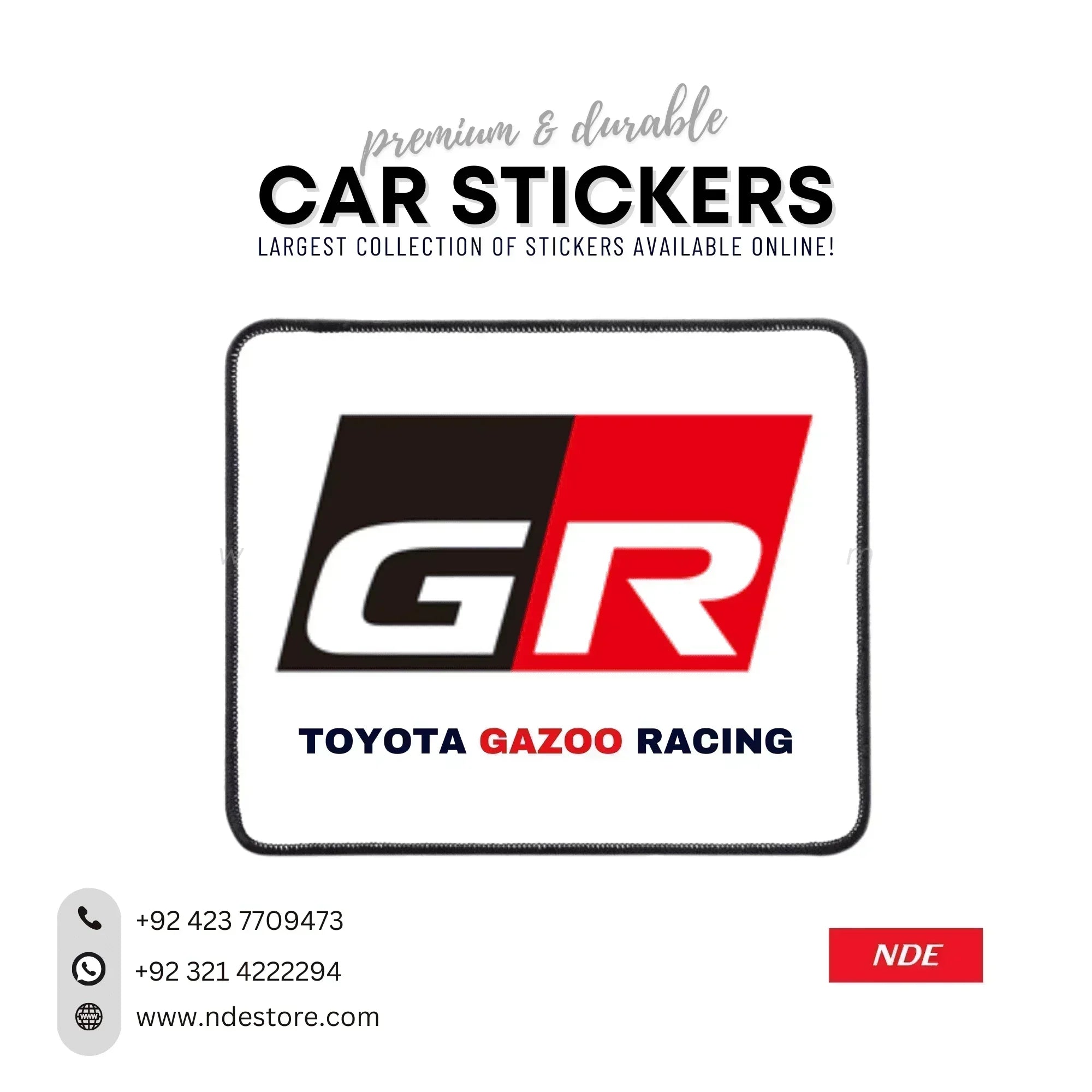 STICKER TOYOTA GR (SKU GR6781) - NDE STORE