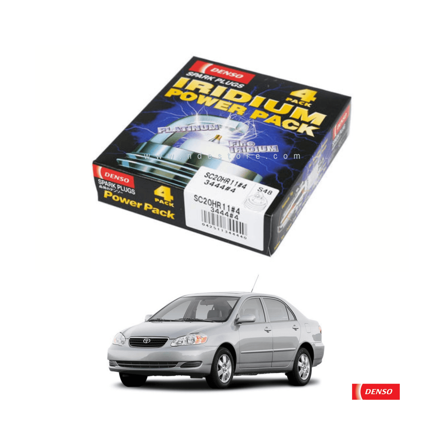 SPARK PLUG DENSO IRIDIUM FOR TOYOTA COROLLA GLI SE SALOON (1600CC) - MADE IN JAPAN - ndestore.com