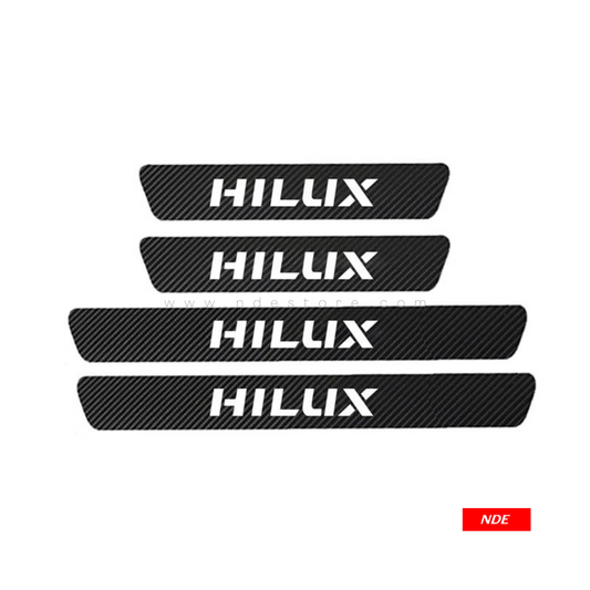 DOOR SILL AREA PROTECTION CARBON FIBER STICKER FOR TOYOTA HILUX - ndestore.com