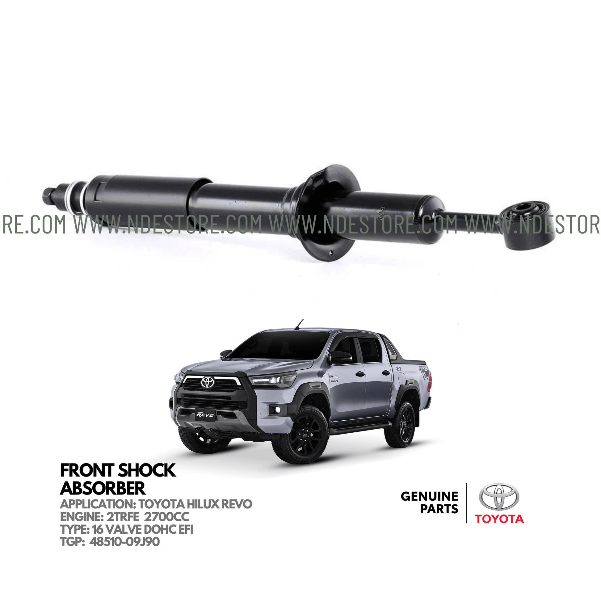 SHOCK ABSORBER ASSY FRONT FOR TOYOTA HILUX REVO (2017-2024) - ndestore.com