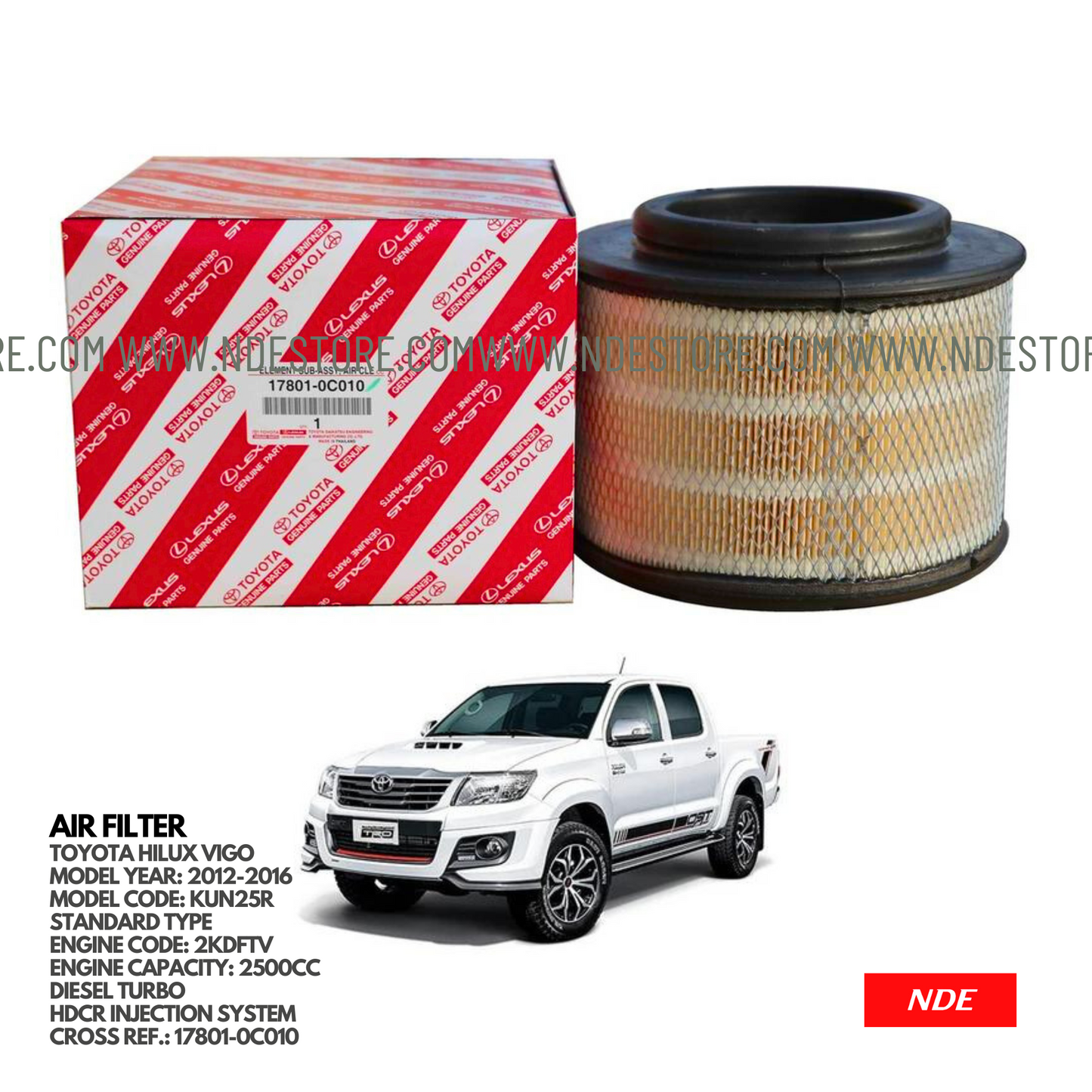 AIR FILTER ELEMENT GENUINE FOR TOYOTA HILUX VIGO CHAMP (2012-2016)