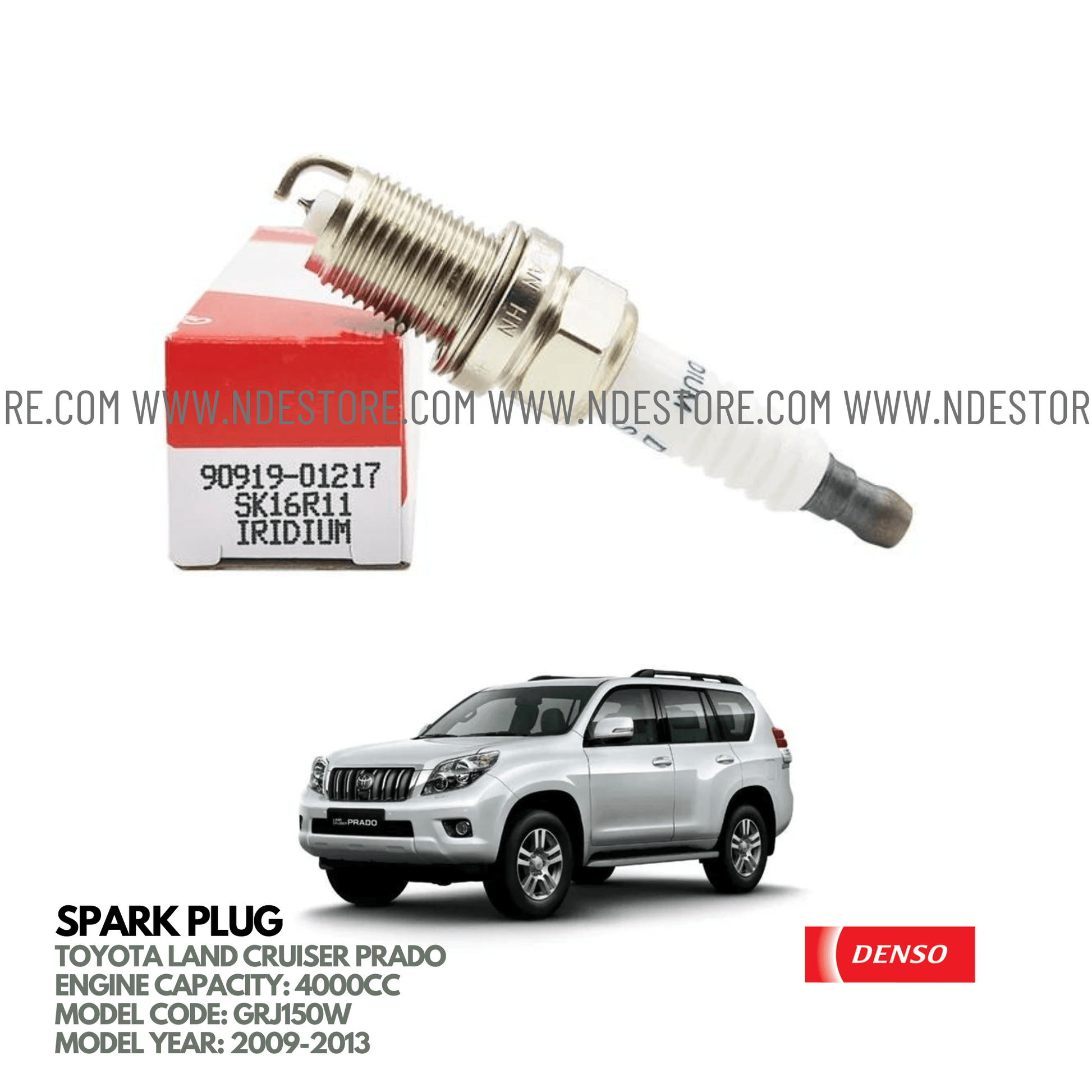 SPARK PLUG GENUINE FOR TOYOTA LAND CRUISER PRADO 4000CC (2009-2013) - ndestore.com